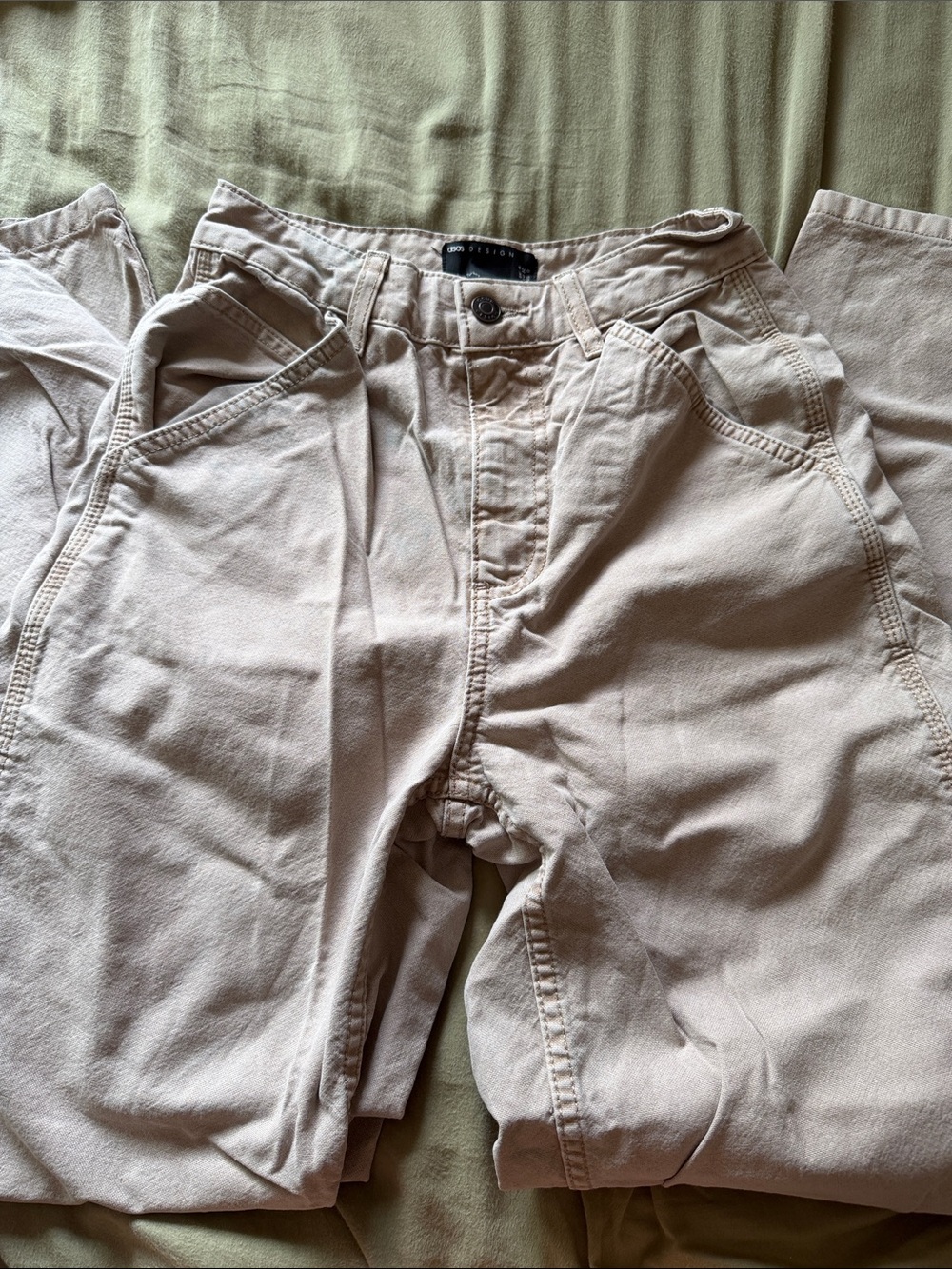 Khaki Straight Leg Pant